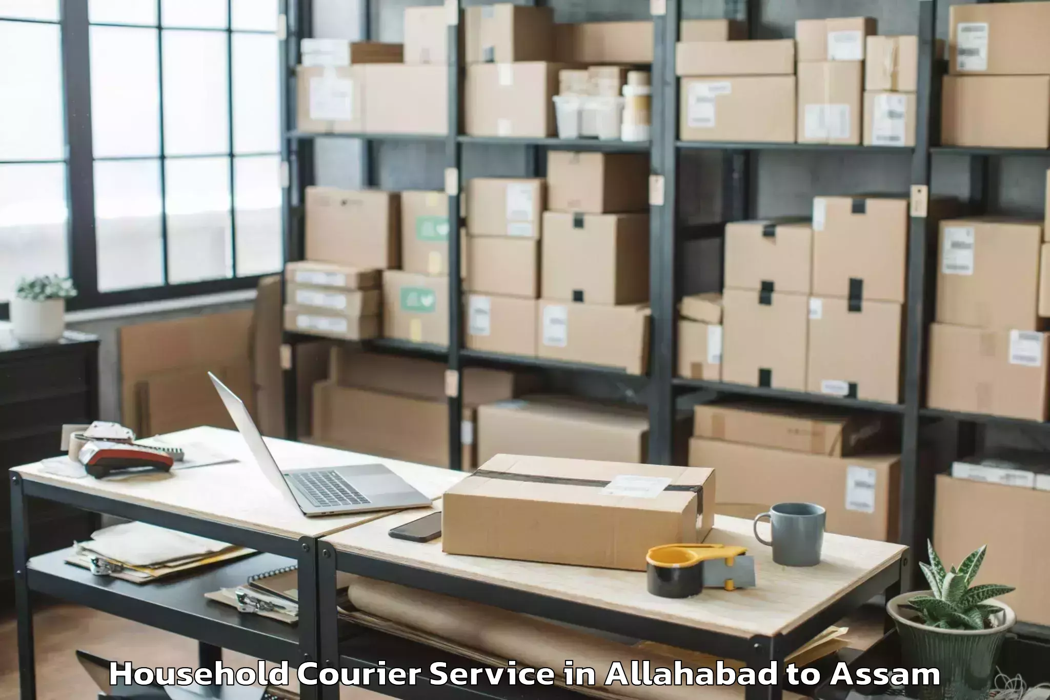 Top Allahabad to Abhayapuri Household Courier Available